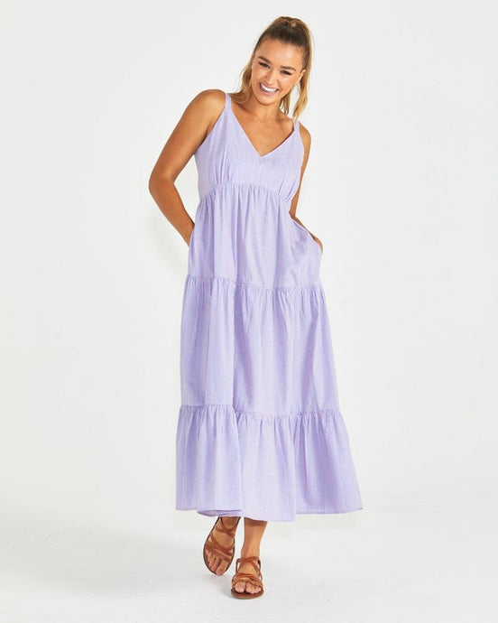 Sass Womens Philipha Tiered Maxi Dress