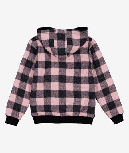 Swanndri Kids Crooked River Wool Hoodie - Pink Salt/Charcoal