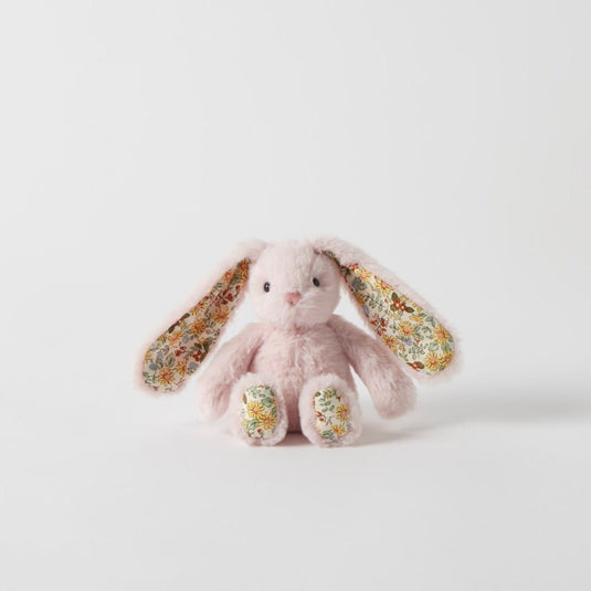 Pilbeam Jiggle & Giggle Floral Pink Bunny Rattle