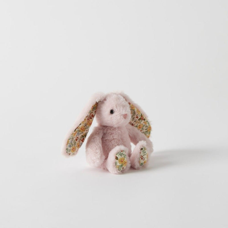 Load image into Gallery viewer, Pilbeam Jiggle &amp; Giggle Floral Pink Bunny Rattle
