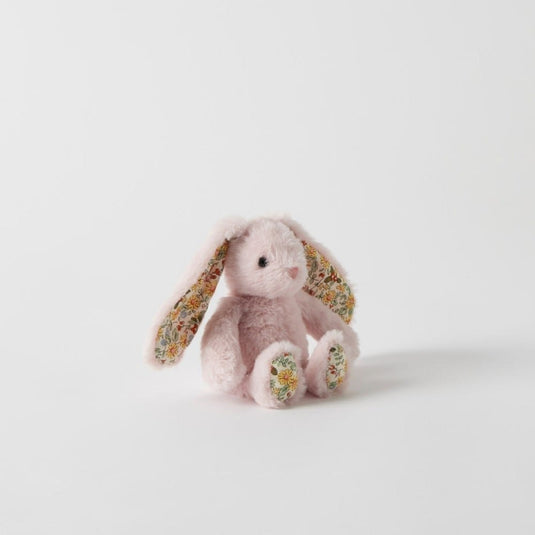 Pilbeam Jiggle & Giggle Floral Pink Bunny Rattle