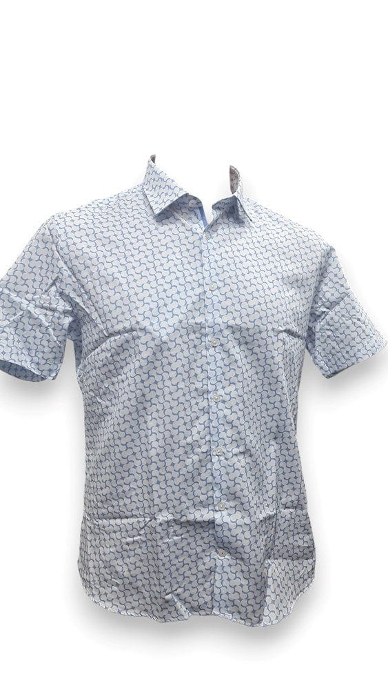 Load image into Gallery viewer, Cambridge Mens Portsea Modern Fit Short Sleeve Shirt - Light Blue
