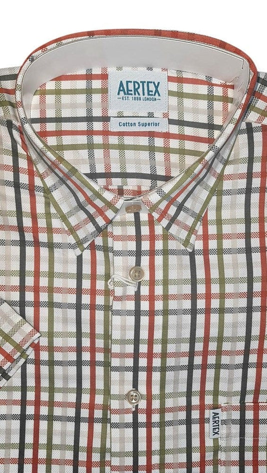 Aertex Mens Somerset FYU184 Cotton Shirt - Olive