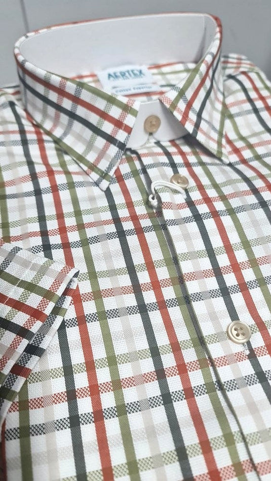 Aertex Mens Somerset FYU184 Cotton Shirt - Olive