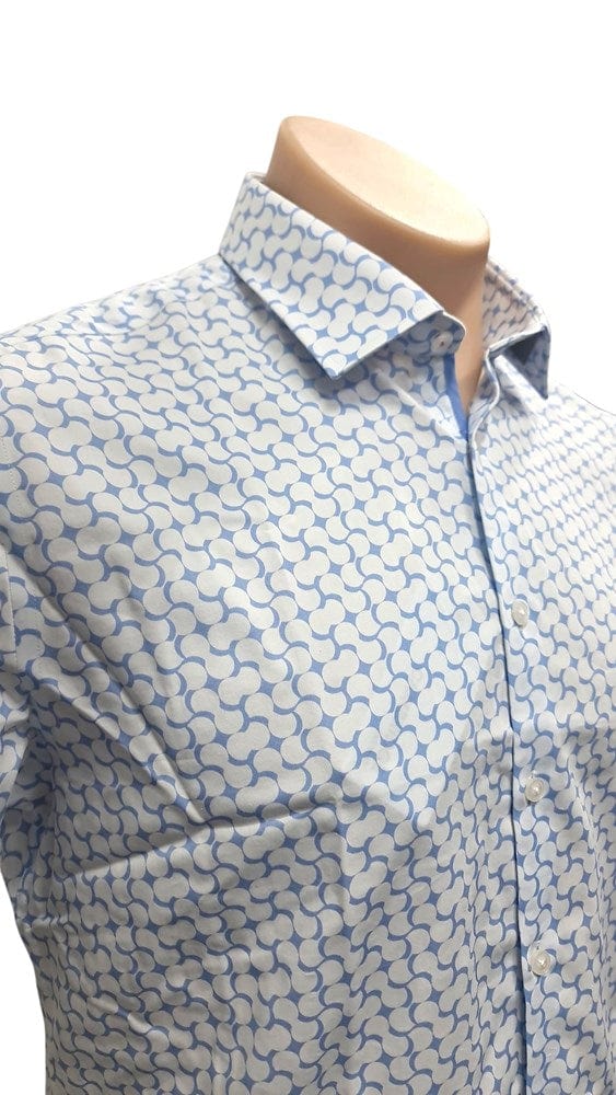 Load image into Gallery viewer, Cambridge Mens Portsea Modern Fit Short Sleeve Shirt - Light Blue
