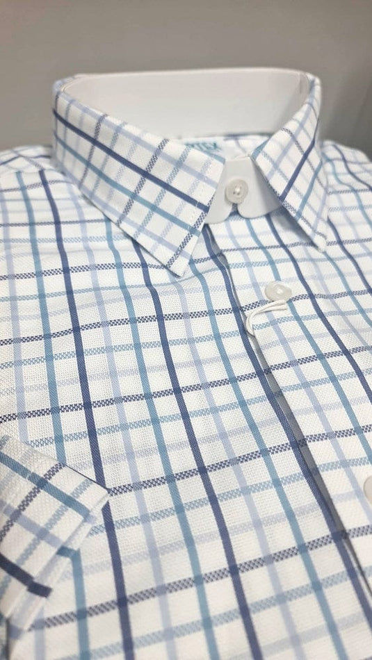 Aertex Mens Somerset FYU183 Cotton Shirt - Blue