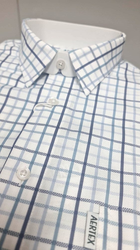 Load image into Gallery viewer, Aertex Mens Somerset FYU183 Cotton Shirt - Blue
