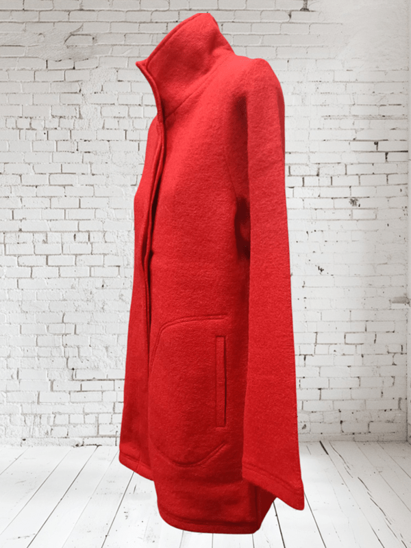 Load image into Gallery viewer, See Saw Womens 100% Boiled Wool Funnel Neck Coat
