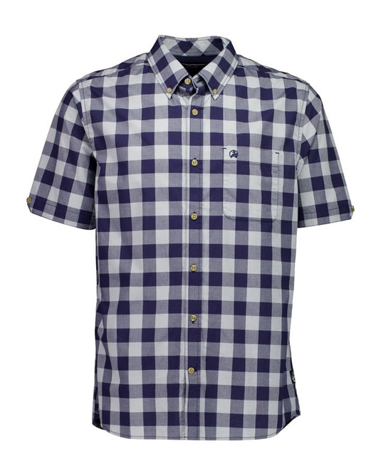 Swanndri Mens Rings Beach Shirt - Iceberg/Navy