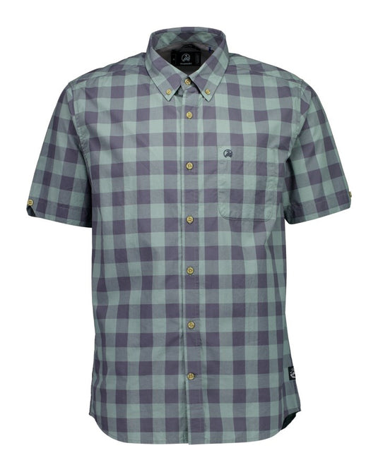 Swanndri Mens Rings Beach Shirt - Shadow/Seafoam