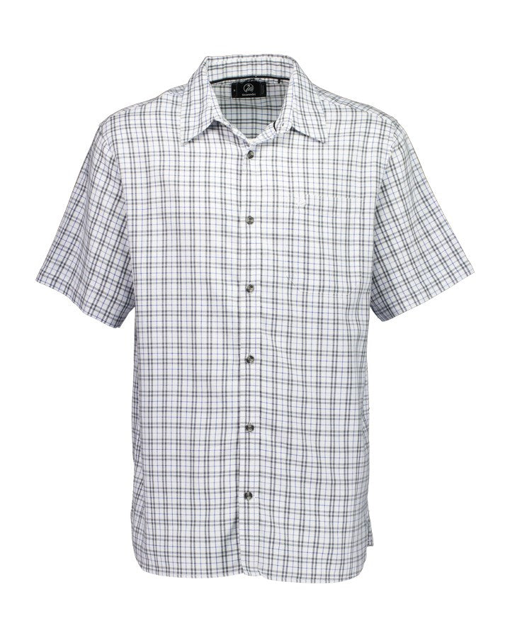 Load image into Gallery viewer, Swanndri Mens Russell Shirt-White/Swanni Blue Grid
