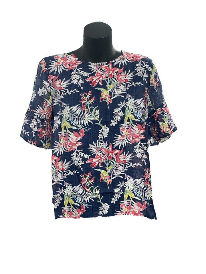 Corfu Womens Navy Orchid Shirt – Hannas