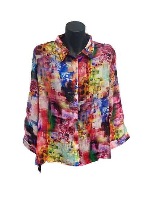 Corfu Womens Abstract Composition Shirt