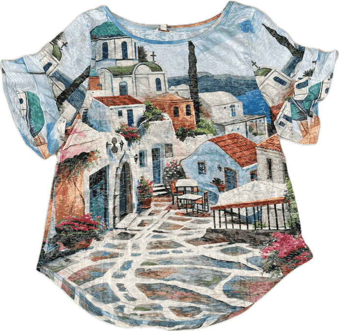Corfu Womens Amalfi Printed Top
