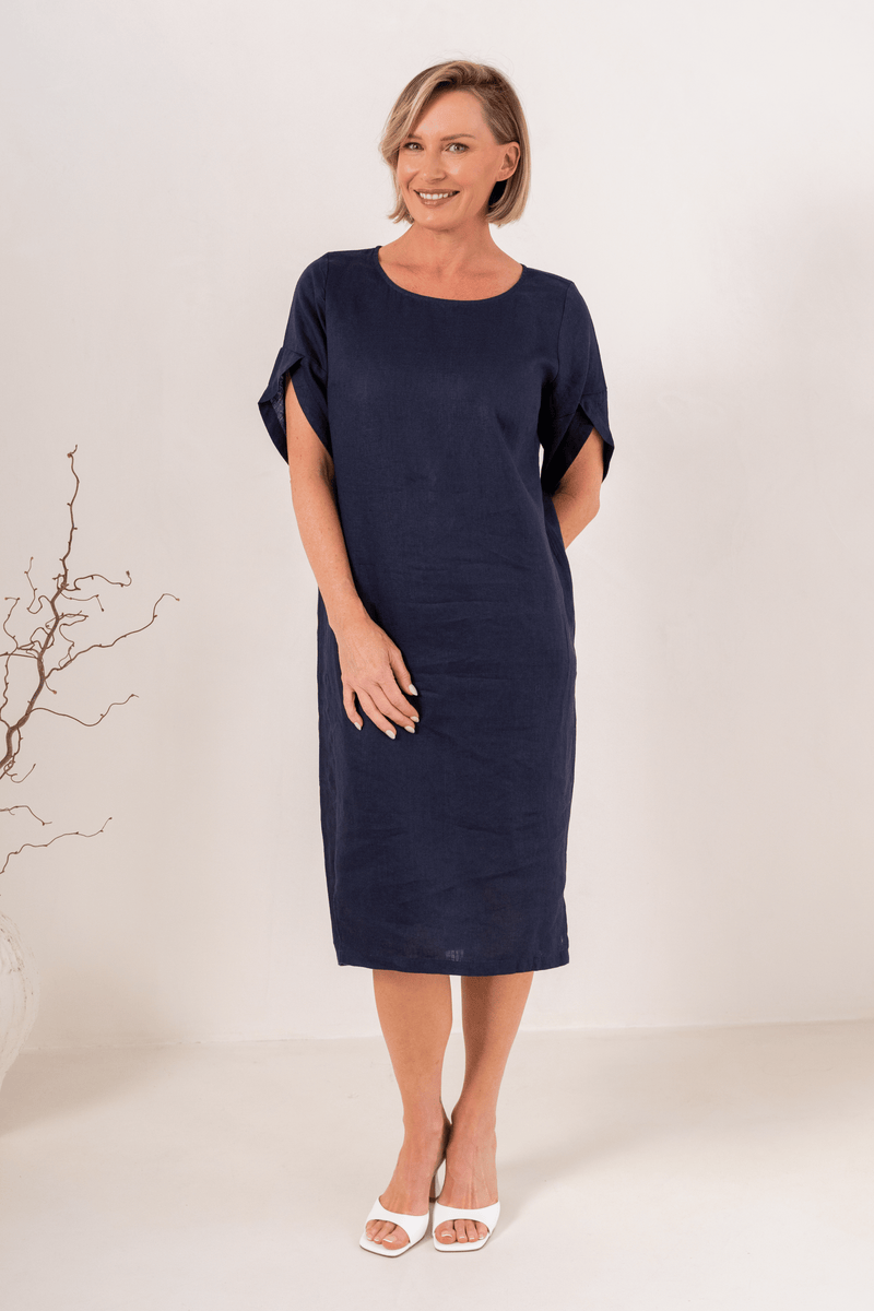 Load image into Gallery viewer, See Saw Womens Linen Envelope Dress
