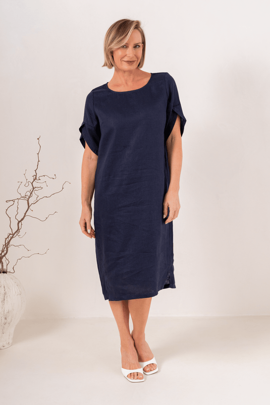 See Saw Womens Linen Envelope Dress