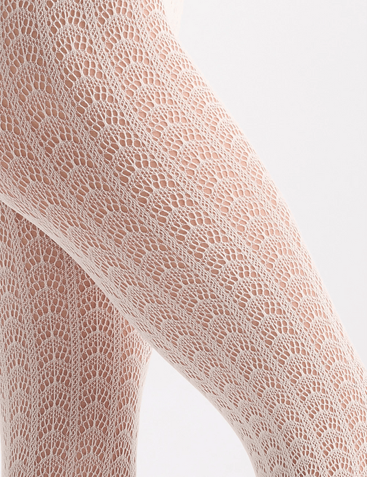 Ambra Womens Scallop Net Tights