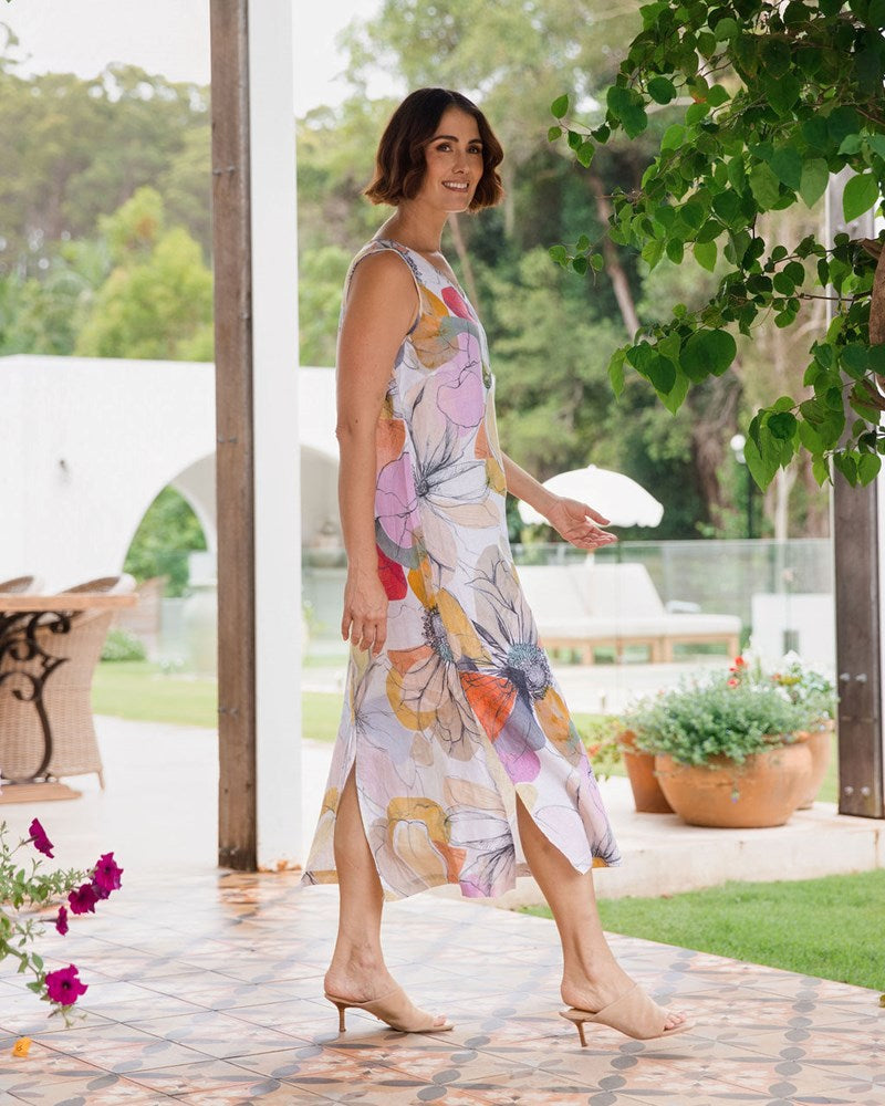 Load image into Gallery viewer, See Saw Womens Petal Drift V Neck Dress
