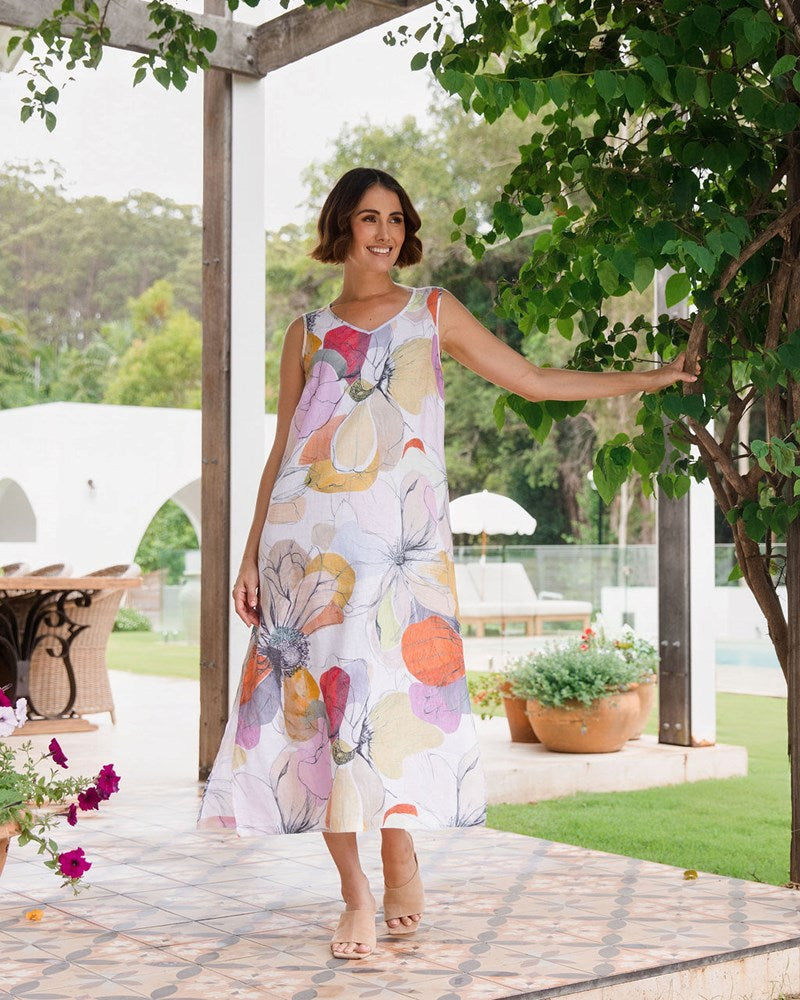 Load image into Gallery viewer, See Saw Womens Petal Drift V Neck Dress
