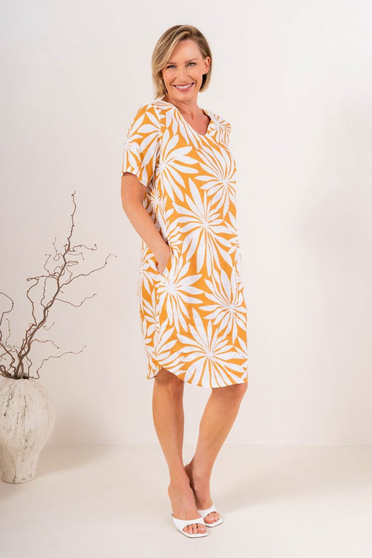 See Saw Womens Summer Days V Neck Dress