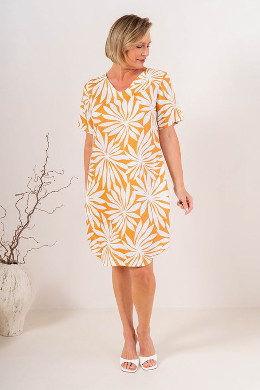 See Saw Womens Summer Days V Neck Dress