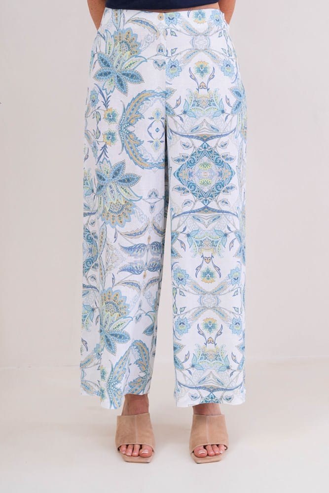 Load image into Gallery viewer, See Saw Womens 100% Linen Palazo Pant
