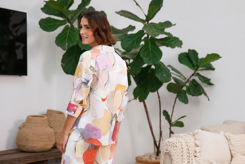 Load image into Gallery viewer, See Saw Womens Petal Drift 3/4 Sleeve Shirt
