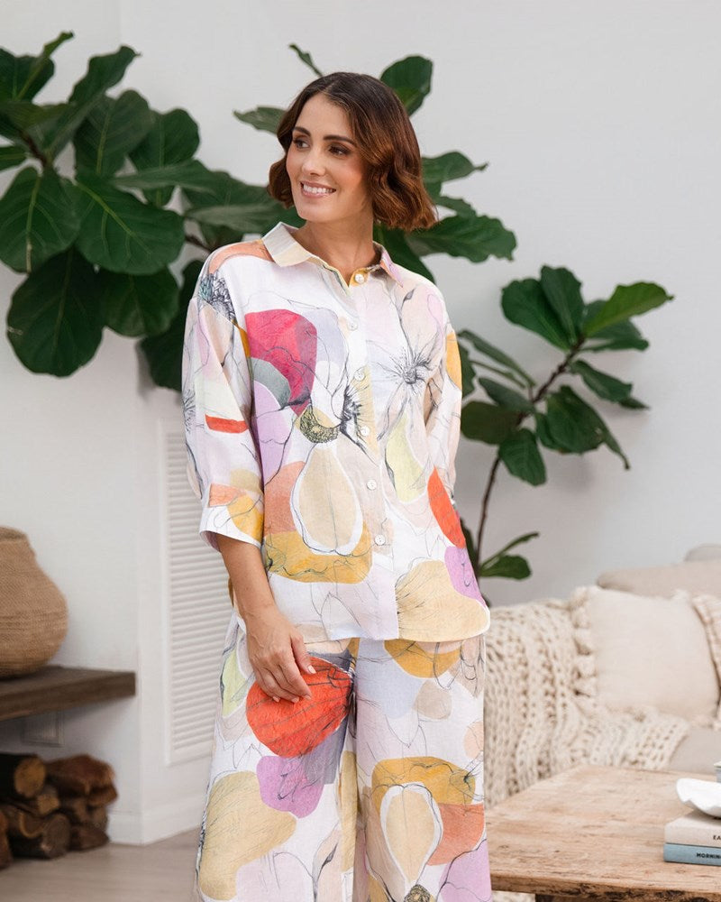 Load image into Gallery viewer, See Saw Womens Petal Drift 3/4 Sleeve Shirt
