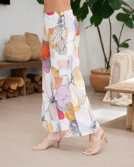 See Saw Womens Petal Drift Palazzo Pant