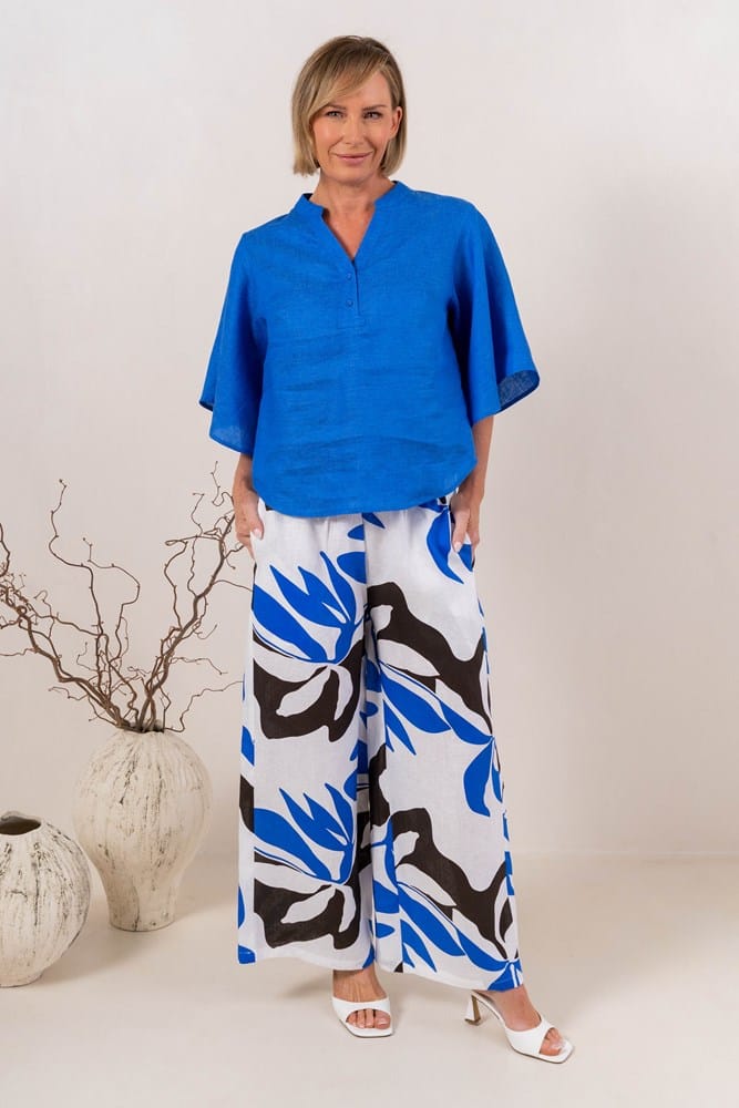 Load image into Gallery viewer, See Saw Womens 100% Linen Drawstring Pant
