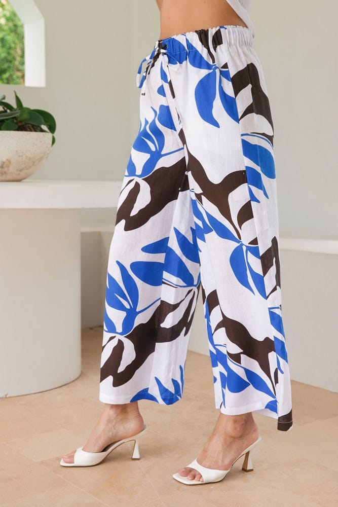 Load image into Gallery viewer, See Saw Womens 100% Linen Drawstring Pant
