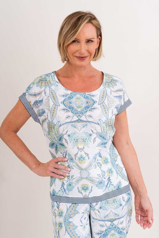 See Saw Womens 100% Linen Cap Sleeveless Button Back Top