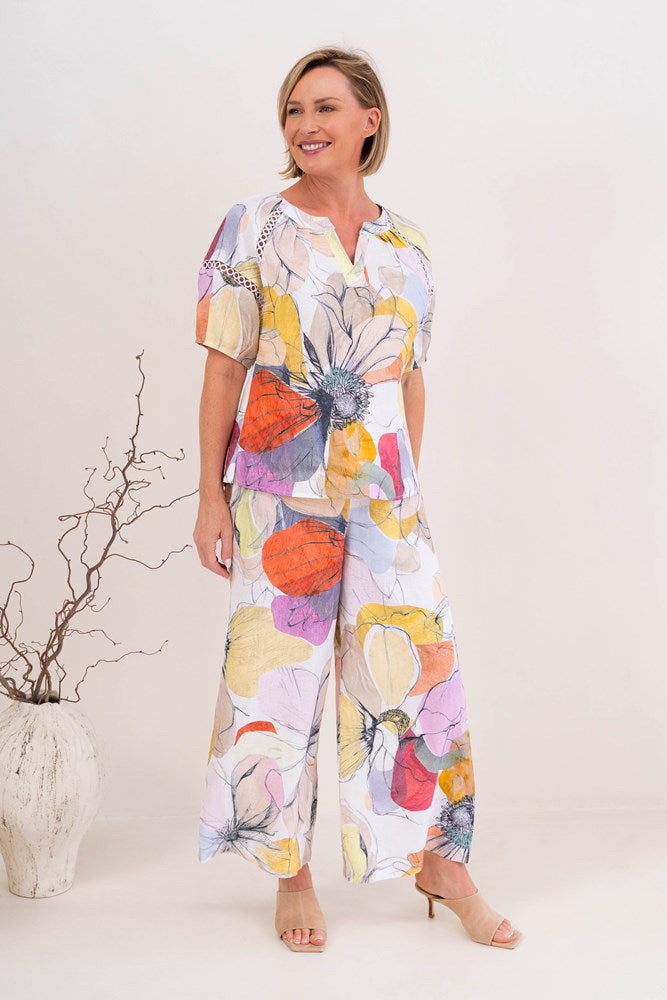 Load image into Gallery viewer, See Saw Womens Petal Drift Palazzo Pant
