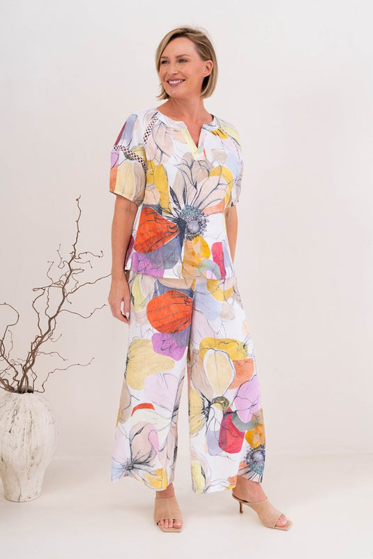 See Saw Womens Petal Drift Palazzo Pant