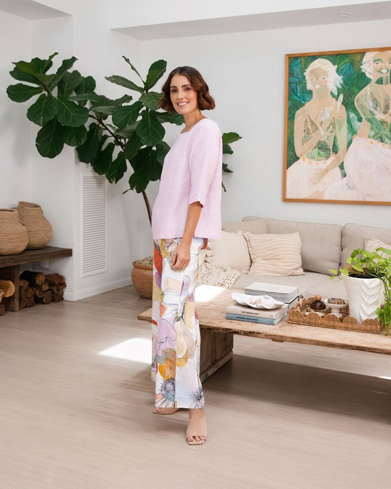Load image into Gallery viewer, See Saw Womens Linen Elbow Sleeve Top

