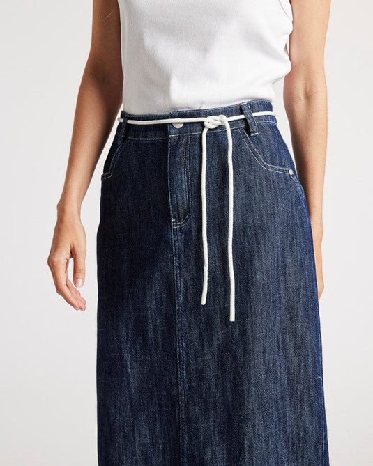 Yarra Trail Womens Seine Skirt - Indigo