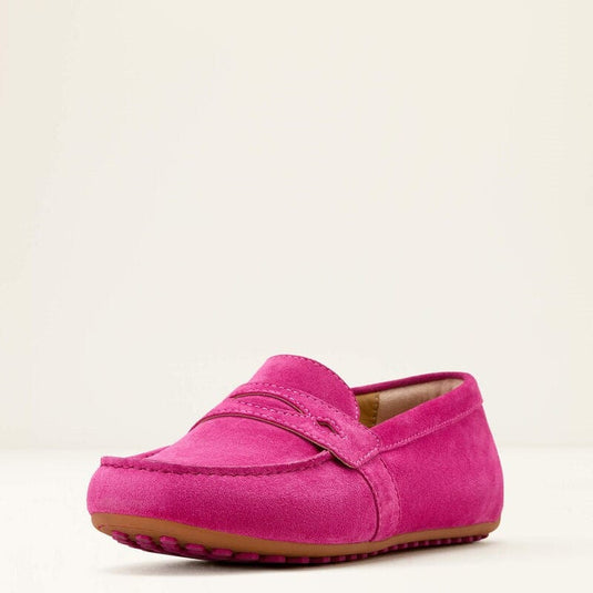 Ariat Womens Selene Driving Moc - Hot Pink Suede