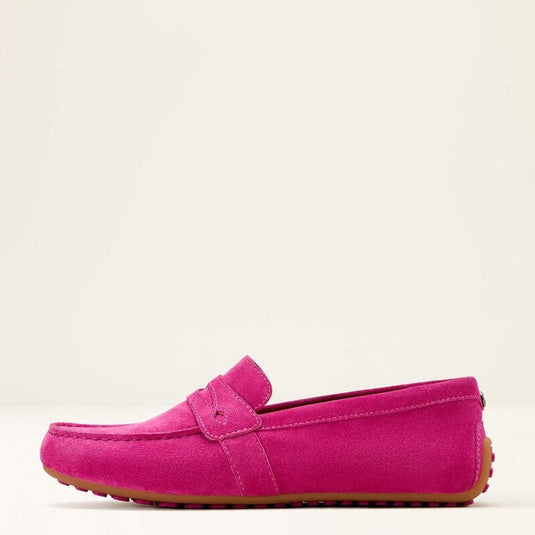 Ariat Womens Selene Driving Moc - Hot Pink Suede