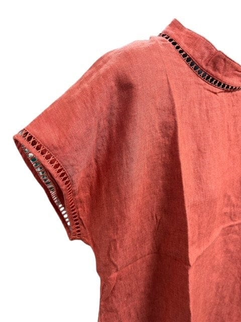 Load image into Gallery viewer, Pingpong Womens Jade Linen Trim Top
