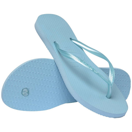 Havaianas Womens Slim Metallic Maceio Blue Thongs