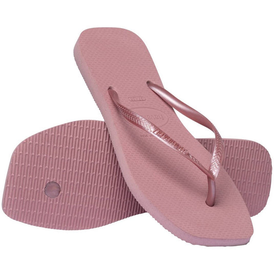 Havaianas Womens Slim Square Solid Purple Clay Thongs