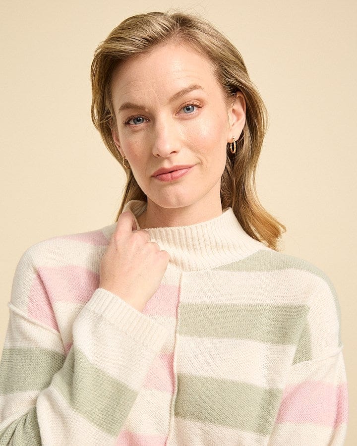 Load image into Gallery viewer, Yarra Trail Womens Soft Stripe Sweater
