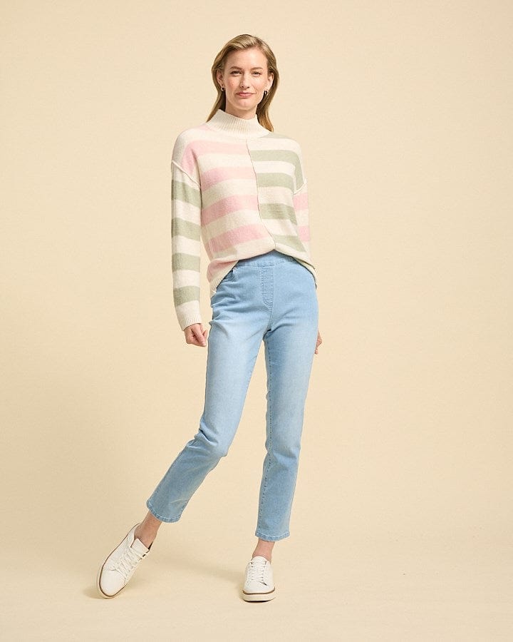 Load image into Gallery viewer, Yarra Trail Womens Soft Stripe Sweater
