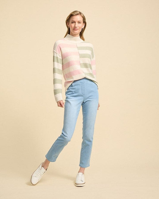 Yarra Trail Womens Soft Stripe Sweater