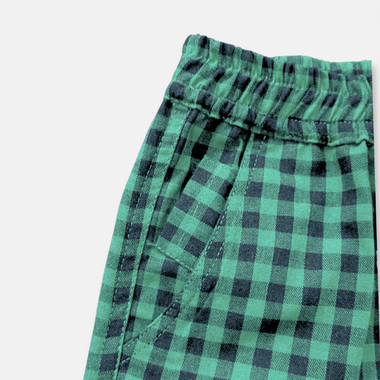 Love Henry Boys Sonny Shorts - Green Navy Check