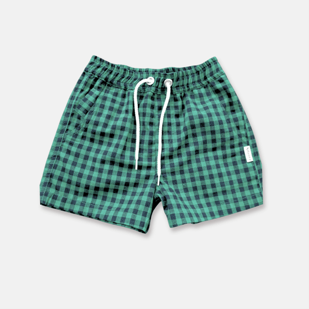 Love Henry Boys Sonny Shorts - Green Navy Check