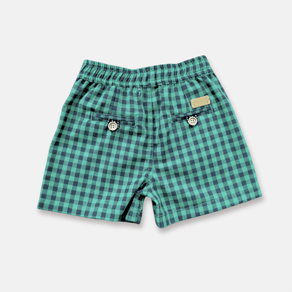 Load image into Gallery viewer, Love Henry Baby Boys Sonny Shorts - Green Navy Check
