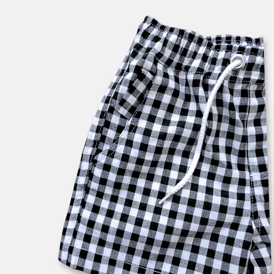 Love Henry Baby Boys Sonny Shorts - Navy Check