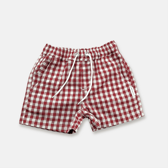 Love Henry Boys Sonny Shorts - Red Check