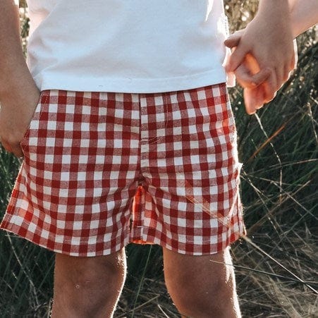 Load image into Gallery viewer, Love Henry Baby Boys Sonny Shorts - Red Check
